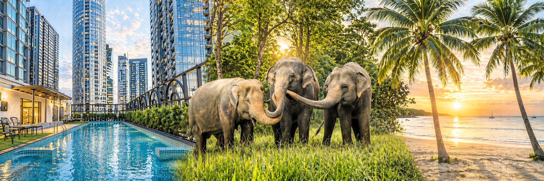 Bangkok, Elephant Hills Khao Sok & <br> Kamala, Phuket